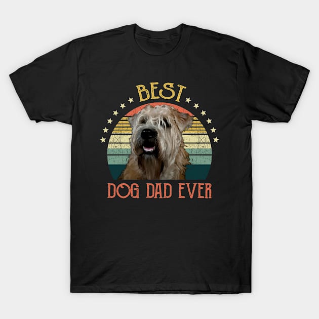 Mens Best Dog Dad Ever Soft Coated Wheaten Terrier Fathers Day Gift T-Shirt by gussiemc